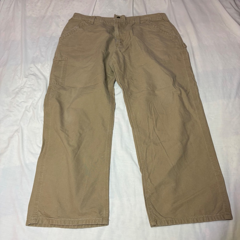 Carhartt B151 DKH Mens 40x30 Dark Khaki Canvas Original Dungaree Fit Work Pants